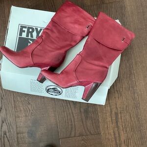 Frye Bethany Cuff Shortie Red Women's Boots